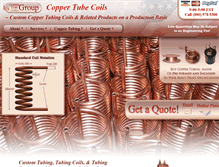 Tablet Screenshot of coppertubecoils.com